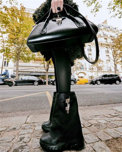 givenchy shark lock boots poshmark|Givenchy shark lock biker boots.